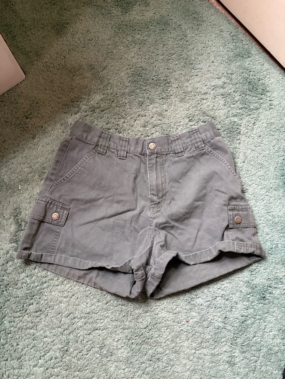 Women's Army Green Cargo Shorts